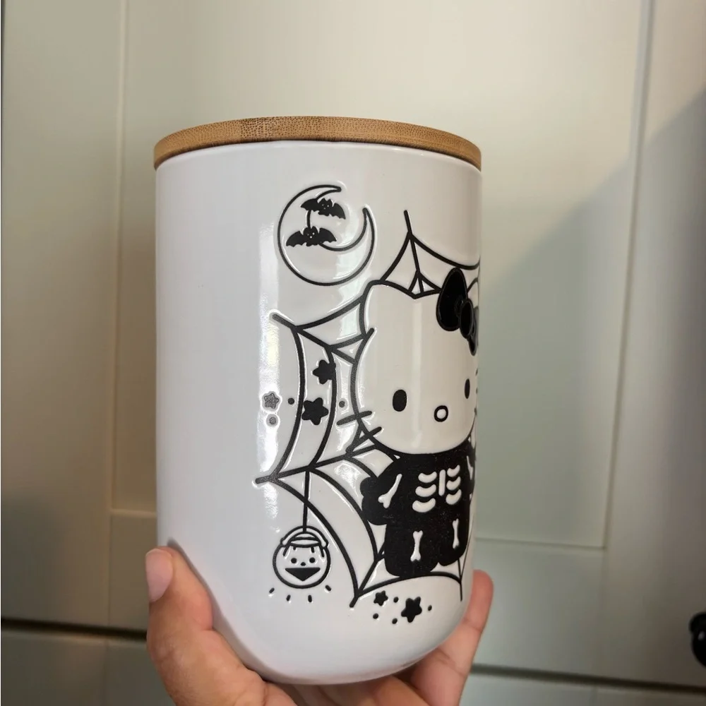 Hello Kitty Black and White Ceramic Halloween Canister